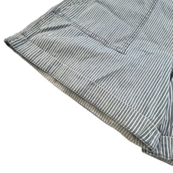 🛍️2 for $25 Sale🛍️Gap Womens Shorts‎ 8 Blue White Stretch Chino Striped Casual - Picture 8 of 10